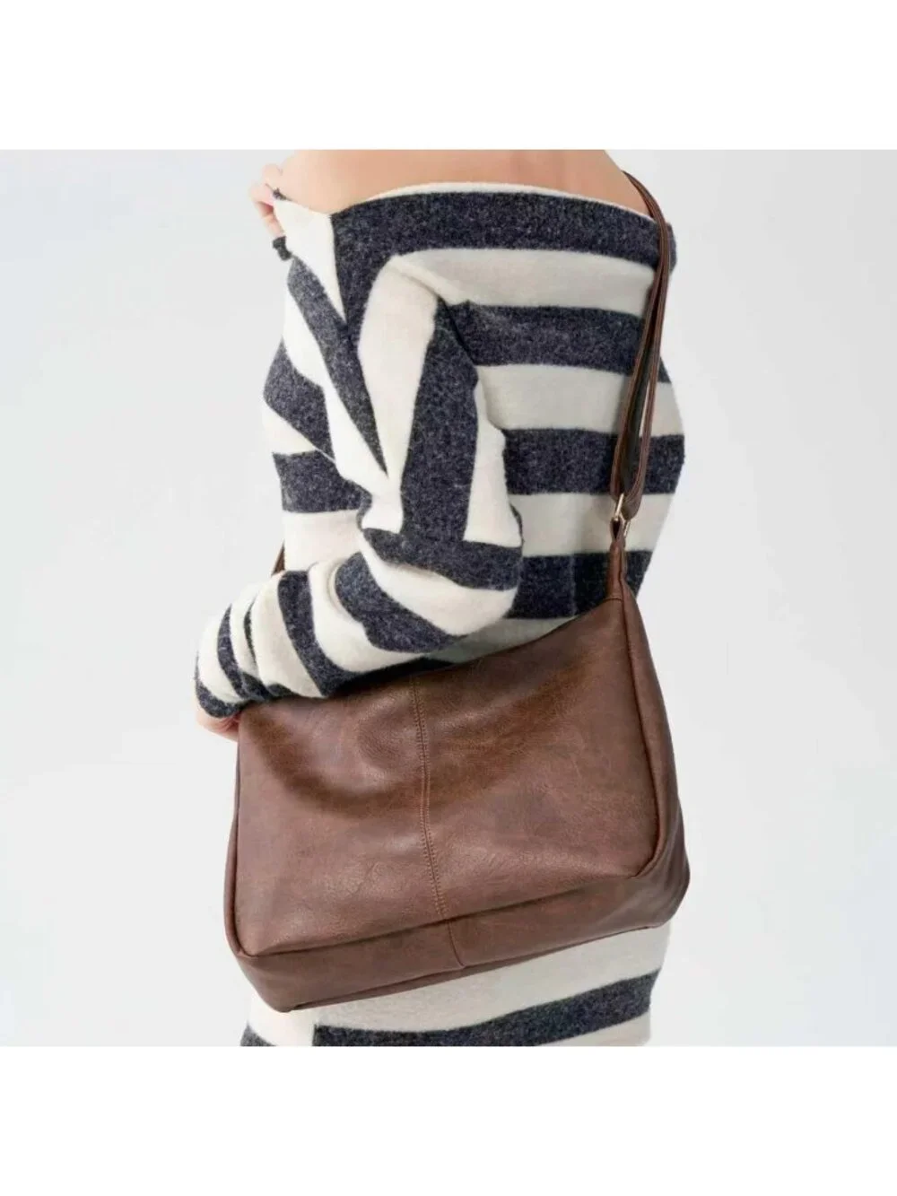 Ultra Soft Vegan Leather Hobo Bag for Women, Stylish Foldable Slouchy Tote